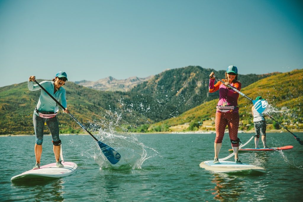 paddleboarding