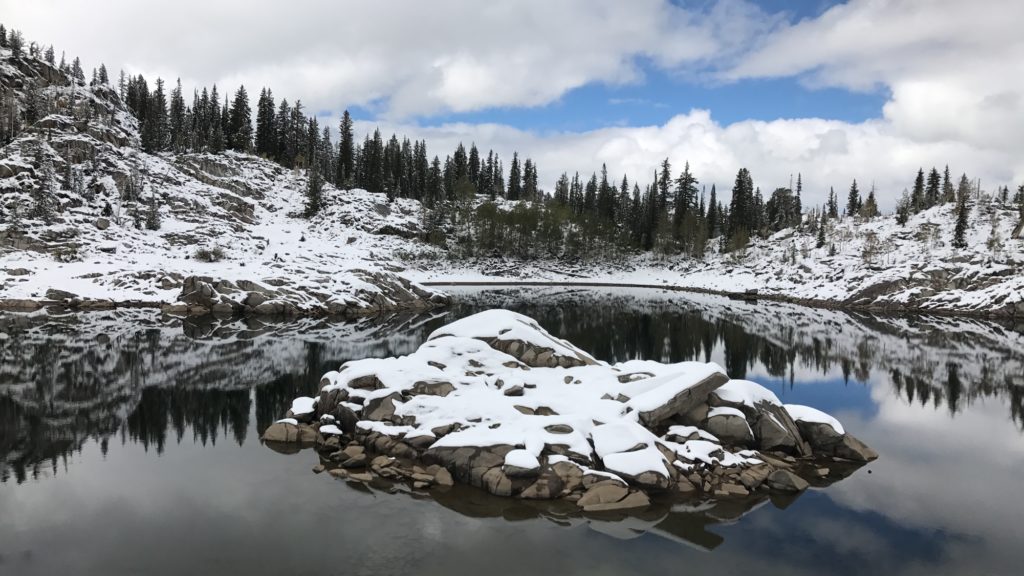 Utah Winter hikes lake mary